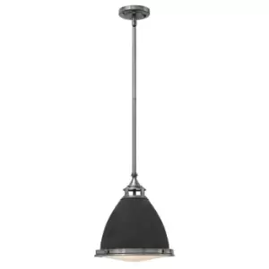 image of 1 Bulb Ceiling Pendant Light Fitting Aged Zinc LED E27 100W Bulb