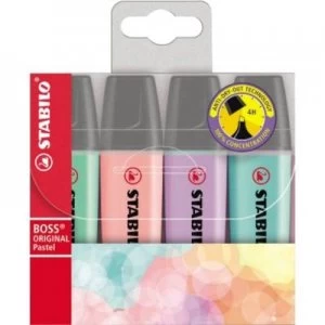 image of Stabilo Highlighter STABILO BOSS Original PastelL 70/4-2 4 pcs/pack Multi-colour (gradient) 2 mm, 5mm 4 pcs