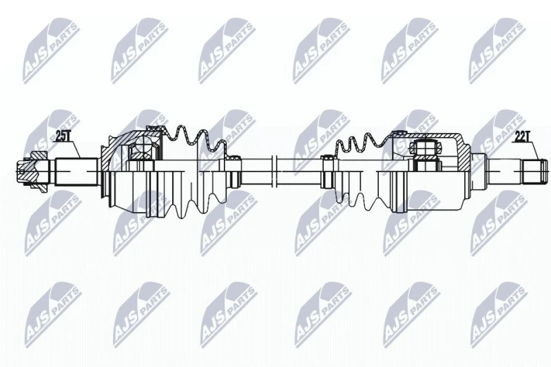 Image of NTY NPW-FT-075 Drive shaft Front Axle Left Drive Shaft (13)