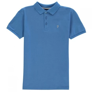 Farah Bugs Polo Shirt - Capri Blue