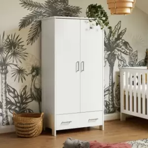 image of Obaby Nika Double Wardrobe - White