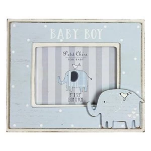 Image of 5" x 3.5" - Petit Cheri Baby Boy Photo Frame