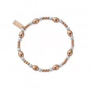 Image of Rose Gold And Silver Cute Oval Bracelet MBCOR