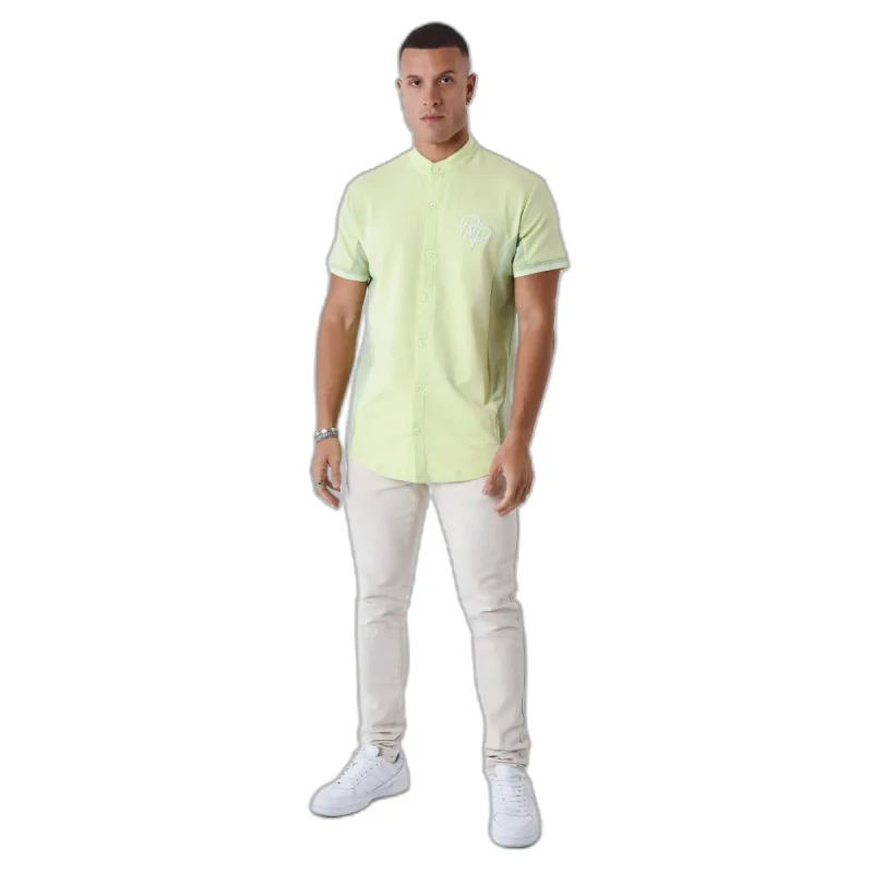 Image of Project X Paris Two-tone mao collar shirt Project X Paris Jaune Male S
