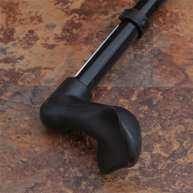 Image of Aidapt Ergonomic Carbon Black Gloss Walking Stick RH Black