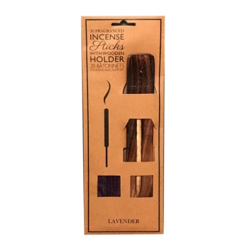 Image of 20 Fragranced Incense Sticks With Holder - Lavender