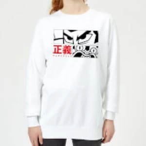 Image of Samurai Jack Arch Nemesis Womens Sweatshirt - White - L