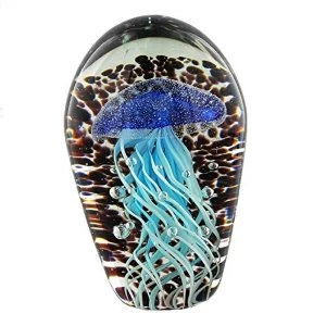 Objets d'Art Paperweight - Blue Jellyfish