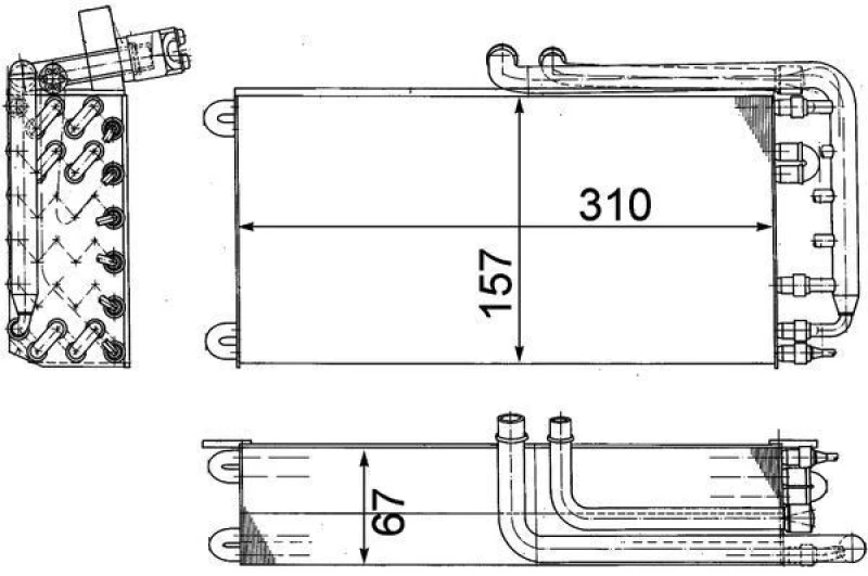 Image of MAHLE AE 45 000P Evaporator without expansion valve Evaporator,air conditioning (471)