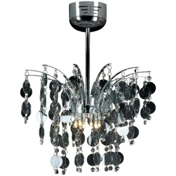 image of Linea Verdace Dream Glass & Crystal Ceiling Light Chrome