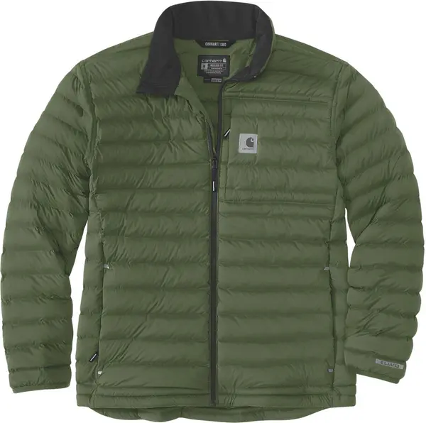 Image of Carhartt LWD Relaxed Fit Stretch Insulated Jacket, green, Size 2XL
