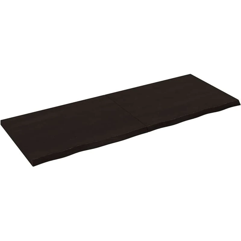 Image of Vidaxl Table Top Dark Brown 160X60X(2-4) Cm Treated Solid Wood Oak, Brown 3156450