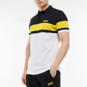 Image of Barbour International Attach Striped Cotton-Pique Polo Shirt - M