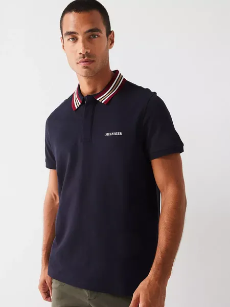 Image of Tommy Hilfiger Short Sleeved Polo Shirt Short Sleeve Polos S Blue 52923218350