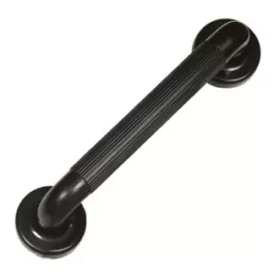 image of Plastic Fluted Grab Rail - Black - 450mm (17.7")