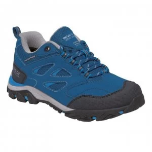 Image of Regatta Holcombe Low Junior Walking Shoes - Petrol/SvrFl