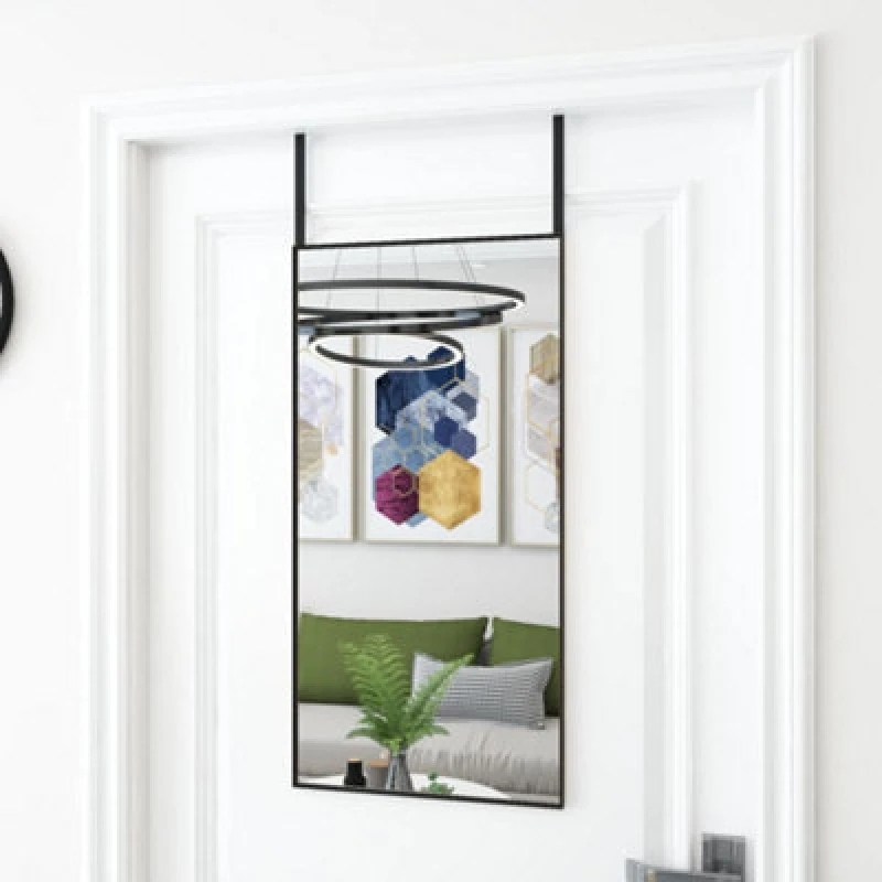 Image of VIDAXL Door Mirror Black 40x80cm Glass and Aluminium Vidaxl 8720286344880
