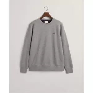 Image of Gant Reg Shield C-Neck Sweat Evening Blu - Grey