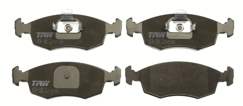 Image of TRW GDB1383 Brake pad set not prepared for wear warning indicator Brake Pad Set,disc brake (402)