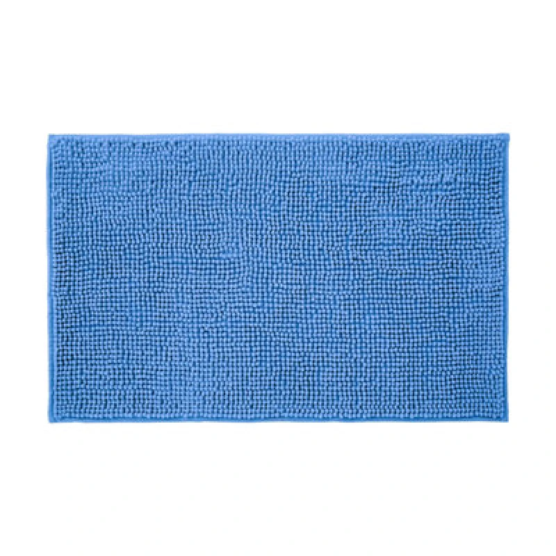 Image of Allure Bath Fashions Chenille Bobble Bath Mat Non Slip 50 X 80Cm - Blue