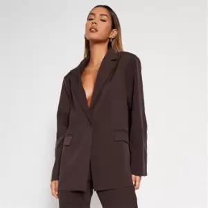 image of I Saw It First Classic Oversized Blazer - Brown