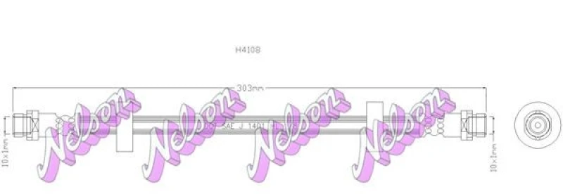 Image of Brake hose KAWE H4108