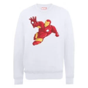 Image of Marvel Avengers Assemble Iron Man Simple Sweatshirt - White - L