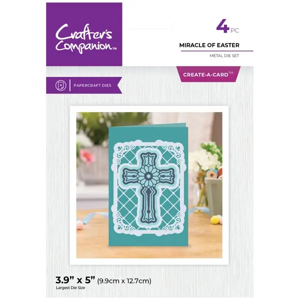 Image of Crafter's Companion Create-A-Card Die Set Easter Collection Miracle of Easter Cross Set of 4