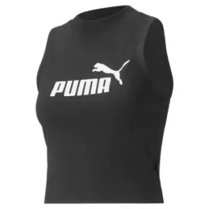 Puma Logo Crop Top Womens - Black