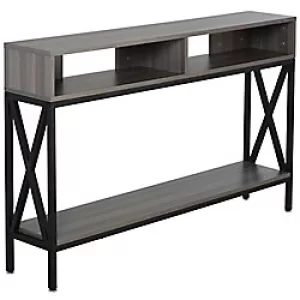 Image of Homcom Table with 3 Compartments Grey, Black 1,200 x 75 x 750 mm
