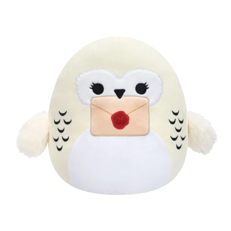 Image of Peluche « Harry Potter » 20cm Hedwige Tenant Une Lettre Original Squishmallows - Peluche Officielle Jazwares Ultra-Douce (Petite)