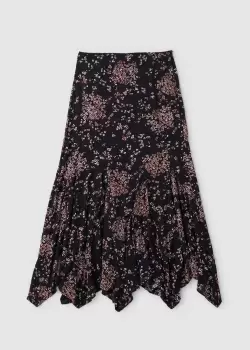 image of Free People Womens Backseat Glamour Maxi Skirt In Black Combo