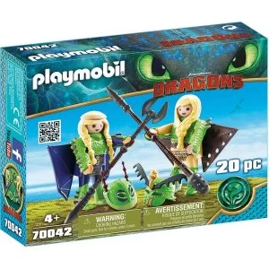 image of Playmobil - Dragons Ruffnut and Tuffnut with Flight Suit (DreamWorks) Playset