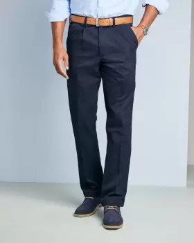 image of Cotton Traders Mens Ultimate Chino Trousers in Blue