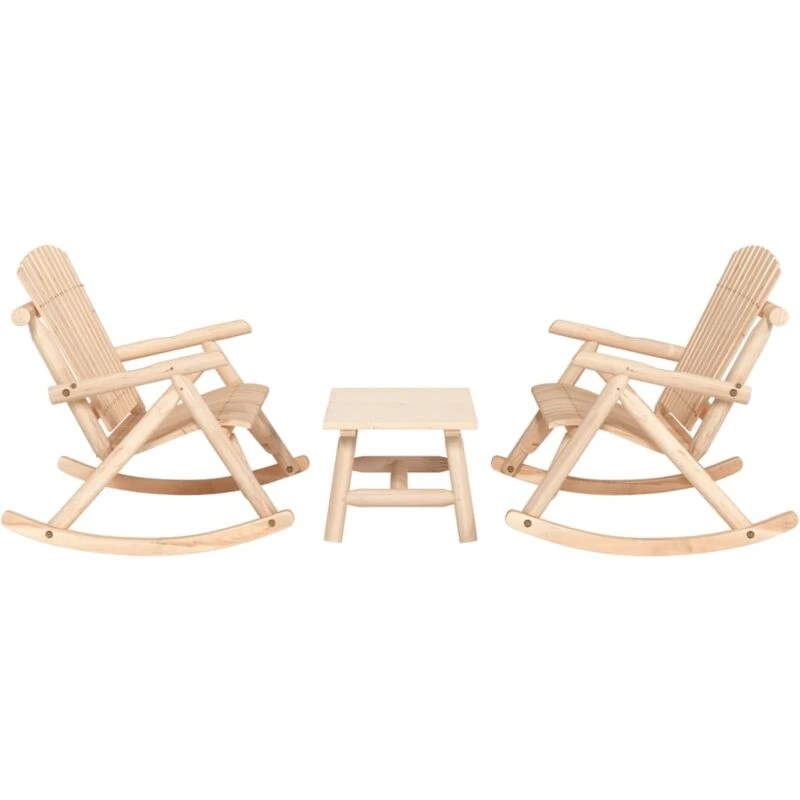 Image of VIDAXL 3 Piece Garden Lounge Set Solid Wood Spruce Vidaxl 3185527