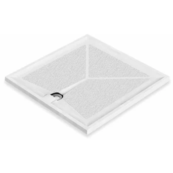 Image of Braddan Square Shower Tray with Gravity Waste 900mm x 900mm - AKW