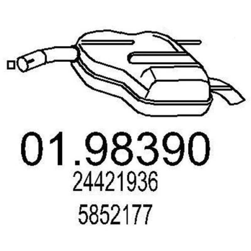 Image of MTS 01.98390 Rear silencer End Silencer (3437)