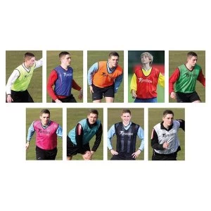 Image of Precision Striped Mesh Training Bib Black - Small 34-36"