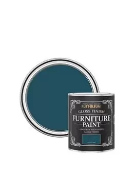 image of Rust-Oleum Gloss Finish Washable Furniture Paint In Commodore Blue - 750 Ml Tin