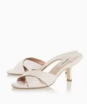 image of Dune Pink 'Montanna' Mid Stiletto Heel Mules - 3