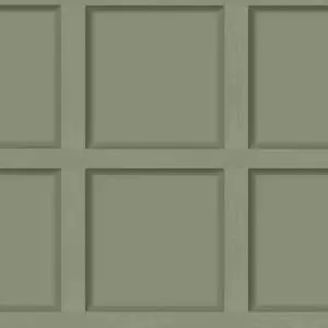 Image of Holden Modern Wood Panel Green Wallpaper 12982