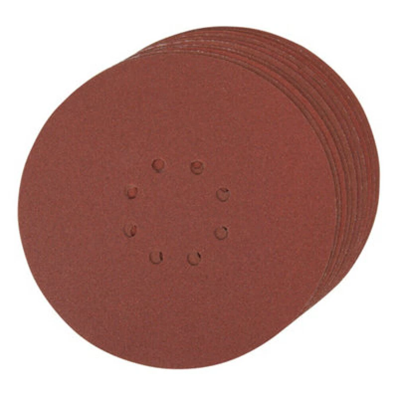 Image of Loops 10 PACK 225mm 120 Grit Sanding Sheet Discs Hole Punch Aluminium Oxide Hook Loop Multi