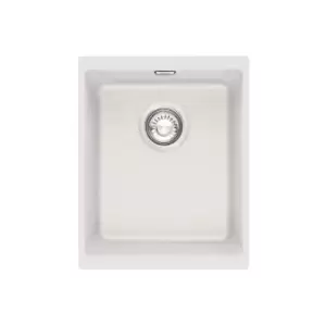 image of Half Bowl Undermount White Composite Kitchen Sink - Franke Sirius