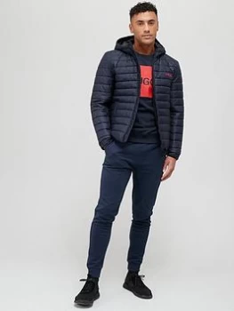 image of Hugo Boss Bene Hooded Padded Jacket Navy Size 2XL Men