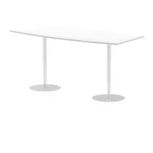 Image of Italia Poseur Table High Gloss 2400 Top 1145 High White