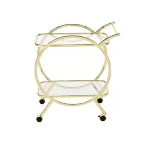 Image of Harry Gold Glass & Mirror Drinks Trolley