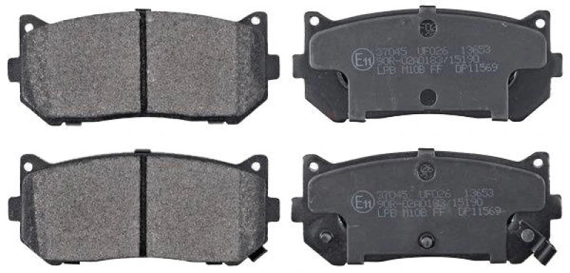 Image of A.B.S. 37045 Brake pad set with acoustic wear warning Brake Pad Set,disc brake (402)