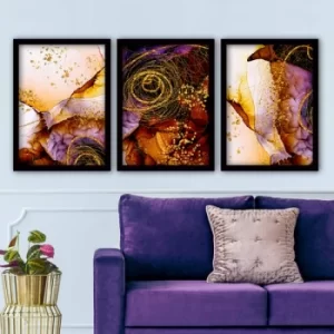 Image of 3SC13 Multicolor Decorative Framed Painting (3 Pieces)