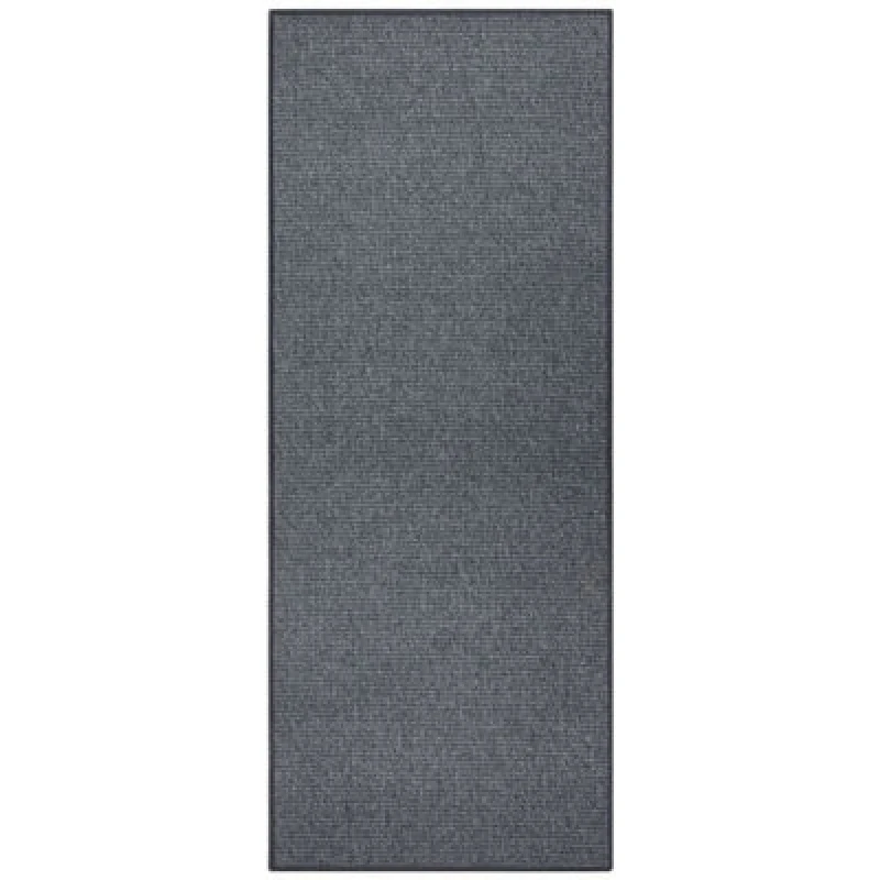 Image of The Rugs Loop Runner Rug Non Slip Polypropylene Easy Care Low Pile In Dark Grey