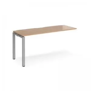 Image of Adapt add on unit single 1600mm x 600mm - silver frame and beech top